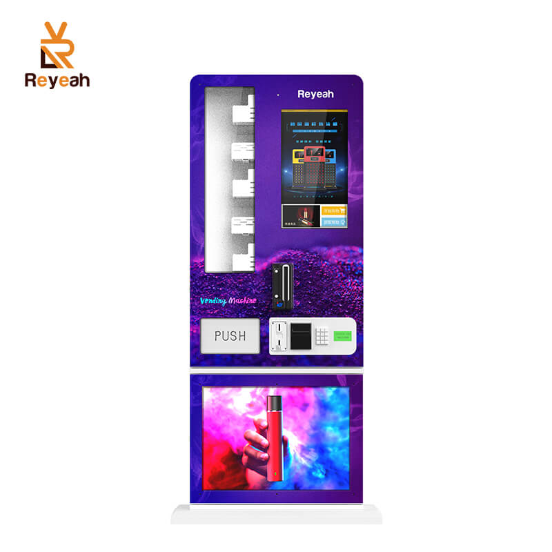 350 Units Capacity 21" Touch Screen Floor-Stand Age Verification Vending Machine – Old Supports Bill Coin NFC QR Code Credit Card