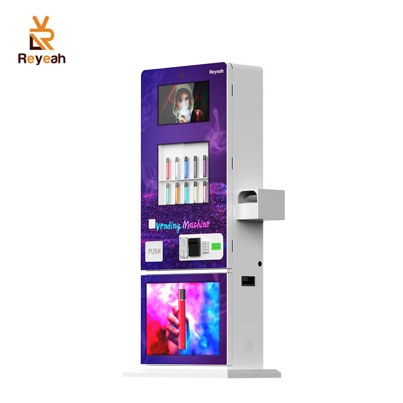 350 Units Capacity 21" Touch Screen Floor-Stand Age Verification Vending Machine – Old Supports Bill Coin NFC QR Code Credit Card