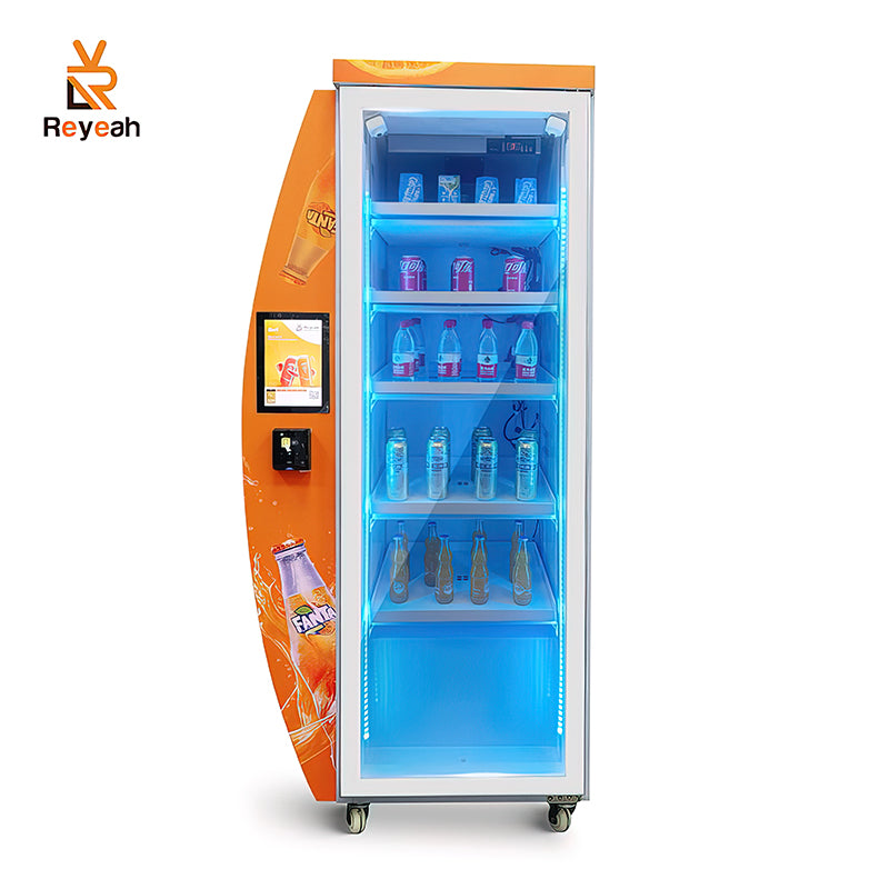 5 Grid Trays Cabinet Vending Machine Cold Snack Beverage Machine for Sale Cashless with AI Technology Image Recognition Payments