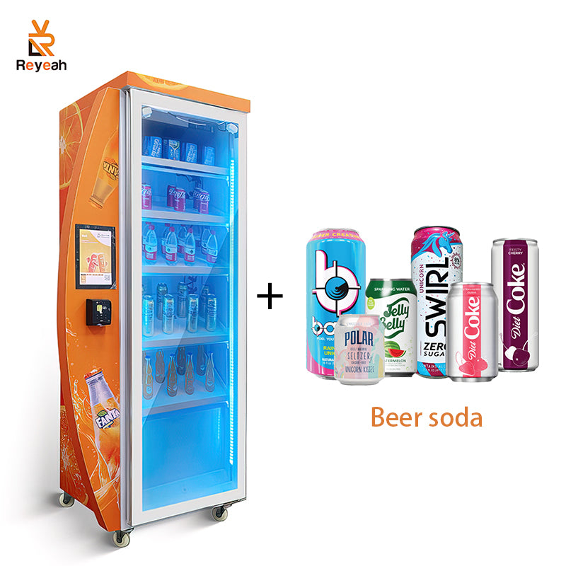 5 Grid Trays Cabinet Vending Machine Cold Snack Beverage Machine for Sale Cashless with AI Technology Image Recognition Payments